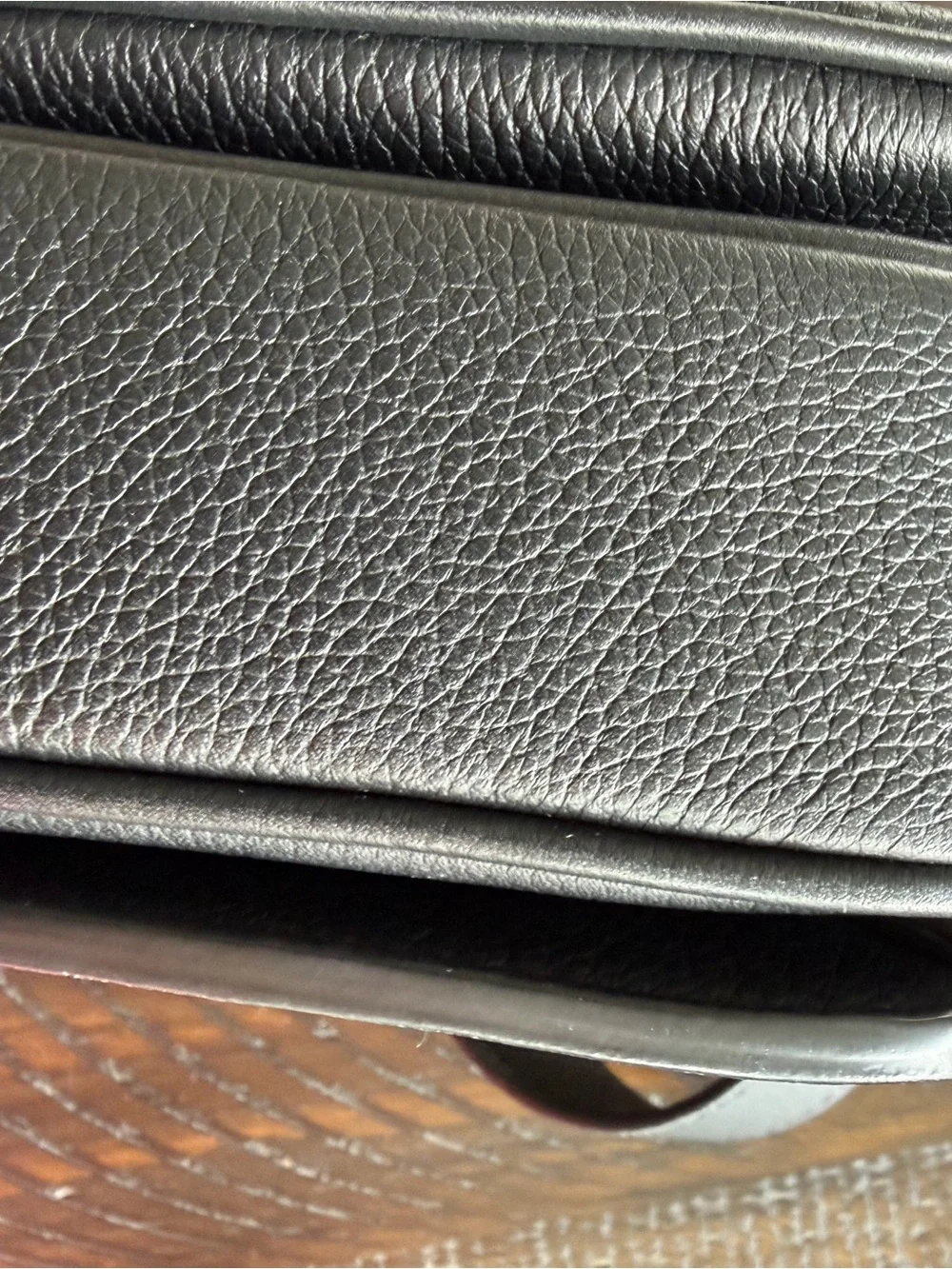 Louis Vuitton Black Crossbody with Gold LV Logo and Chain